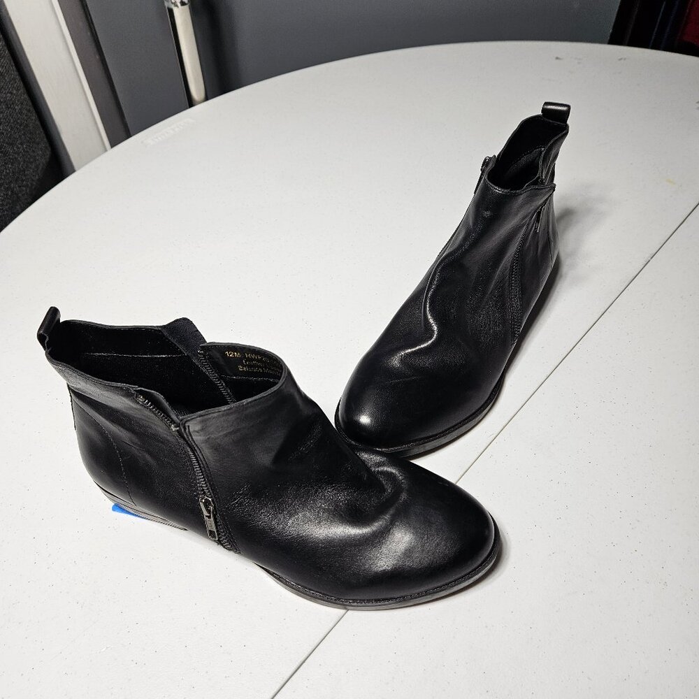 David Tate Woman's Boots Black Leather Bootees Size 12 M – Casual, Dress
